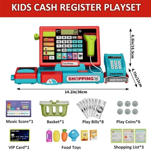 Pretend Play Cash Register Set – Mexten